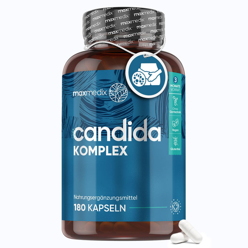 Candida Complex - 180 Vegan Capsules - Bifidobacteria Probiotics - With Caprylic Acid, Aloe Vera, Oregano, Zinc, Grape Fruit, Garlic, Rosemary, Glucosamine - 3 Month Supply - Immune System - Maxmedix - NewNest Australia
