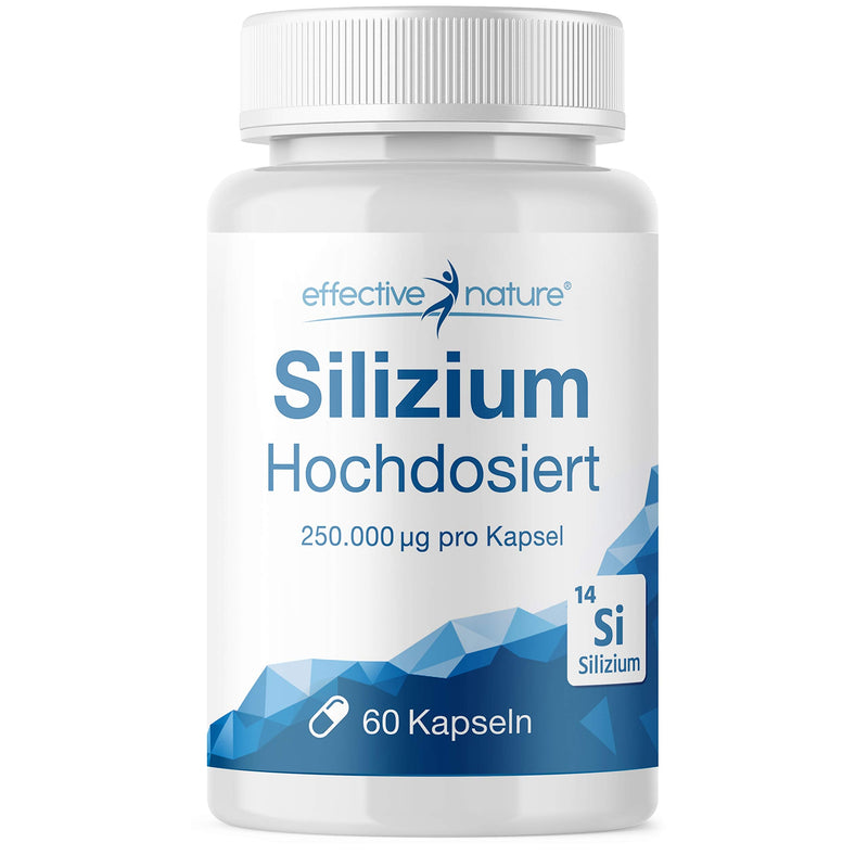 effective nature - high-dose silicon capsules - 60 pieces for 30 days - made from bamboo extract - 500 mg bamboo silicon per day - with zinc to support normal bones, hair, nails & skin - vegan - NewNest Australia