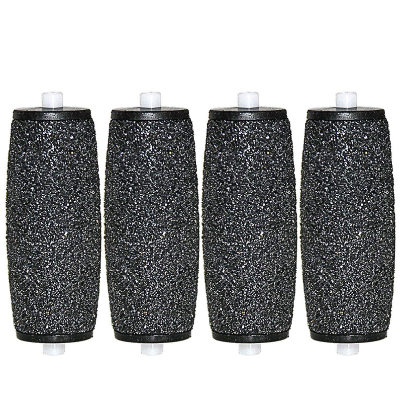 [Pack of 4] Canwn Extra Coarse Mineral Replacement Rollers for Scholl Velvet Smooth Callus Remover Refill Rollers with Diamond Particles Black - NewNest Australia