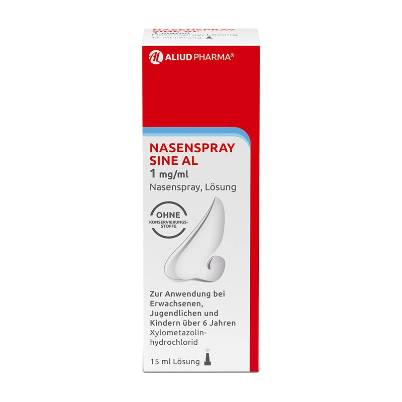 ALIUD PHARMA nasal spray sine AL 1 mg/ml nasal spray, solution 15 ml: with decongestant effect for colds with stuffy nose 15 ml (pack of 1) - NewNest Australia
