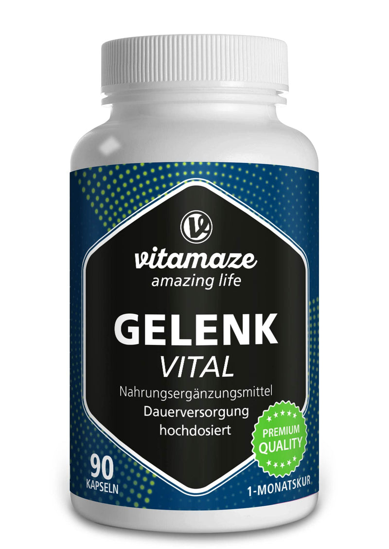 Joint Vital Capsules High Dose With Glucosamine + Chondroitin + Hyaluronic Acid + Msm, 90 Capsules As 1 Month Treatment, Natural Dietary Supplement Without Additives, Made In Germany - NewNest Australia