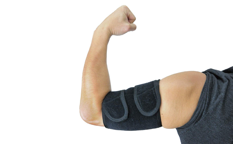 ObboMed MB-1850S Upper Arm Support Brace Upper Arm Support with Magnets Support for Tennis and Golfer Elbow Training Tendonitis Arthritis Black - S: 11-12" - NewNest Australia