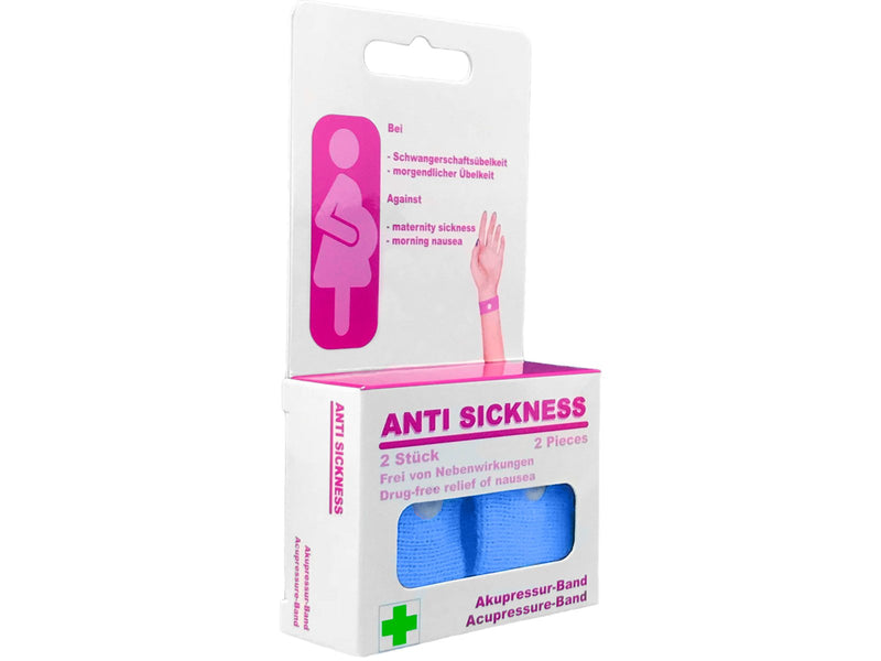 Scarlet Health Acupressure Band "Pregnant", 1 Pair Acupressure Bracelets Against Nausea & Seasickness, For Pregnant Women; Anti-Nausea Band For Wrist, 2 Elastic Bands (Blue) - NewNest Australia