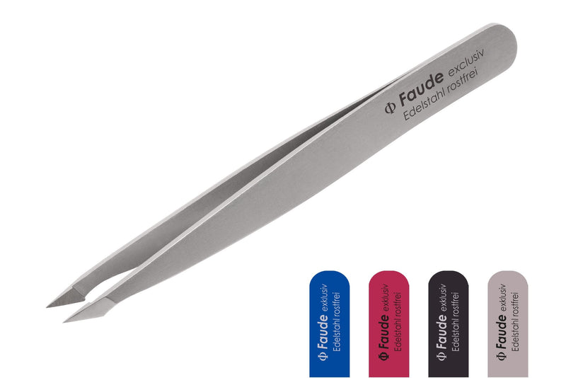 Faude combination tweezers - pointed tweezers for splinters, and eyebrow tweezers for ingrown and fine hairs in one (stainless steel). - NewNest Australia