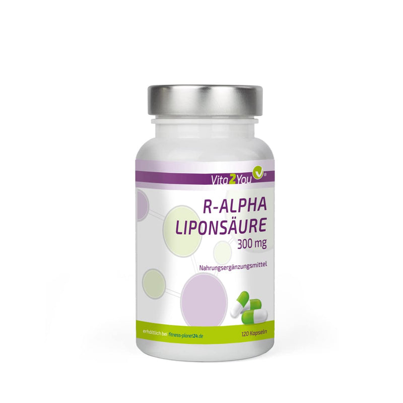 Vita2You R - Alpha Lipoic Acid 300mg - 120 capsules - High bioavailability thanks to R-form - High dosage - Vegan - Premium quality - NewNest Australia