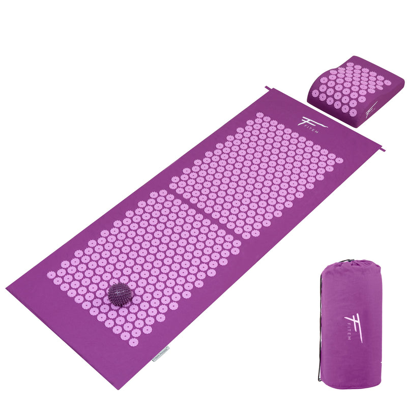 Fitem Xl Acupressure Set - Acupressure Mat + Acupressure Cushion - For Relieving Back And Neck Pain - Sciatica - Back Massage + Muscle Relief + Post-Exercise Recovery. - NewNest Australia
