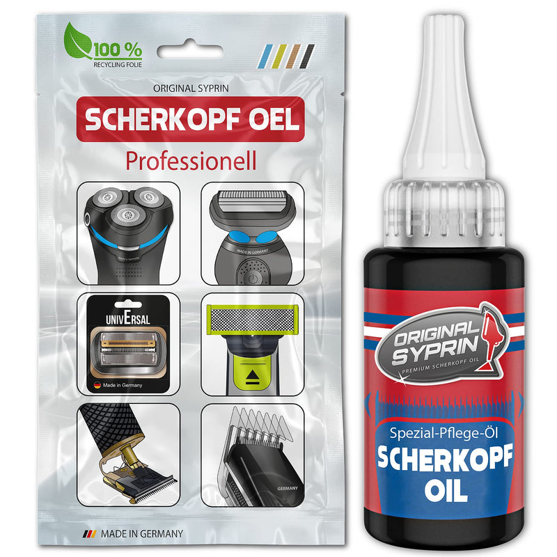 Original Syprin shaving head oil for hair clippers, hair clippers, razors, trimmers I shaving head oil, hairdressing supplies, shaving machine oil, precision mechanics oil, 1 x shaving head oil - NewNest Australia