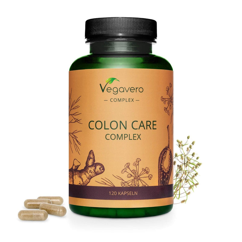 Colon Clean Vegavero, 60 Days Natural Intestinal Treatment, Fiber (Psyllium Husks), Lactic Acid Bacteria, Ginger & Galangal, For Constipation & Bloating, Vegan & No Additives, 120 Capsules - NewNest Australia