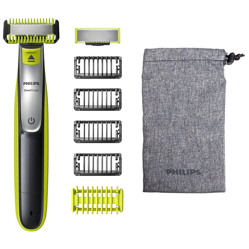 Philips Oneblade Face + Body Qp2630/30 - Shaving, Trimming And Styling For Any Hair Length, Interchangeable Blades, Body & Face (1 Blade Each), 4 Trimming Attachments, 2 Body Attachments, Gifts For Men - NewNest Australia