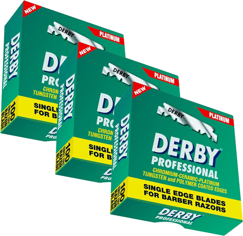 Derby razor blades Professional 300 / pack of three - 3 x 100 pieces, rustproof, individually packed - NewNest Australia