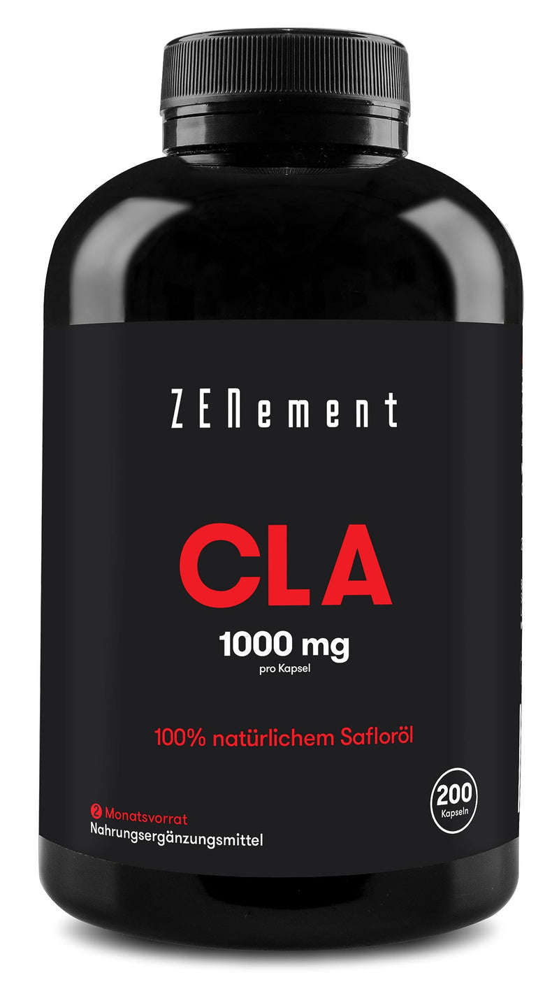Cla Capsules, 1000 Mg Cla, 200 Softgels | Conjugated Linoleic Acid Made From 100% Pure Safflower Oil Suitable For Men And Women | Sports, Fitness, Training | Conjugated Linoleic Acid | Zenement - NewNest Australia