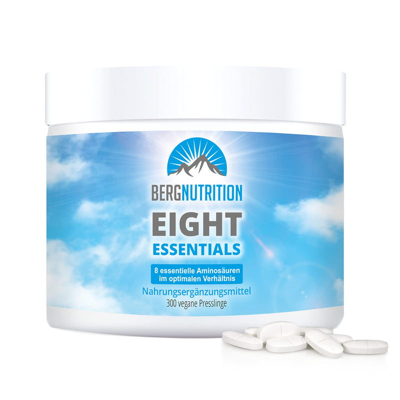 Berg Nutrition Eight Essentials, 300 Vegan Pellets With 8 Essential Amino Acids According To Prof. Dr. Luc√† Moretti For Optimized Protein Supply, Amino Acids Tablets Complex High Dose Eaa - NewNest Australia