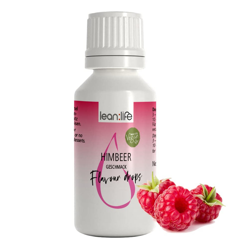 Lean:Life - Flavor Drops 30 ml - Raspberry - Flavor Drops for Food - Sugar-Free and Low Calorie 30 ml (Pack of 1) - NewNest Australia