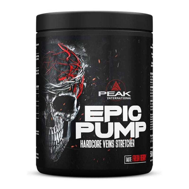 PEAK Epic Pump - 500g I 20 portions I Pre Workout Booster I without stimulants I L-Citrulline Malate I L-Arginine AKG/Nitrate I Taurine I vegan (Fresh Berry) Fresh Berry - NewNest Australia