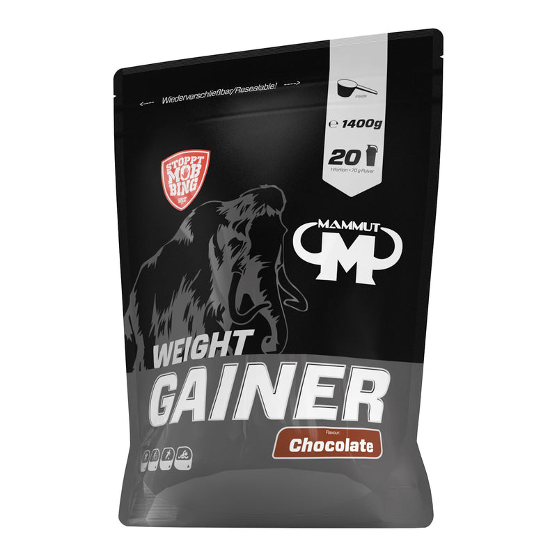 Mammut Nutrition Weight Gainer Crash 5000 Chocolate, carbohydrates, mass building gainer with creatine, 1400 g zip bag 1.4 kg (pack of 1) - NewNest Australia