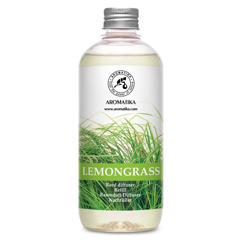 Room Fragrance Refill Lemongrass - Lemongrass 500 Ml - Refill Bottle With Natural Pure Essential Lemongrass Oil - Intensive & Long-Lasting Natural For Room - Kitchen - Best Room Air Freshener - NewNest Australia