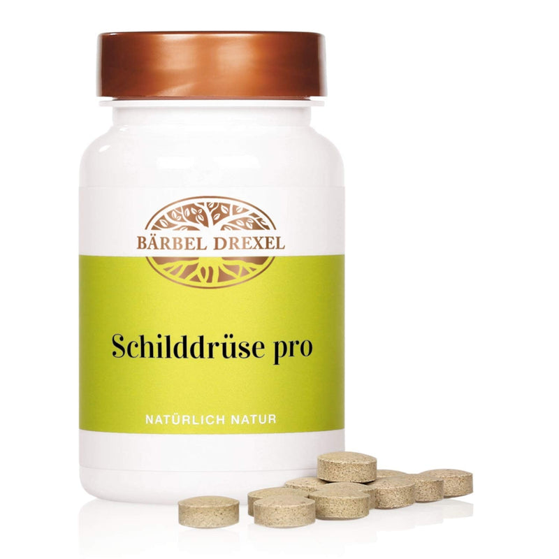 Thyroid tablets with selenium 100µg + vitamin D3 + verbena + lemon balm + alfalfa (125 pieces) 100% natural production in Germany, selenium yeast, metabolism, thyroid Pro BÄRBEL DREXEL® - NewNest Australia