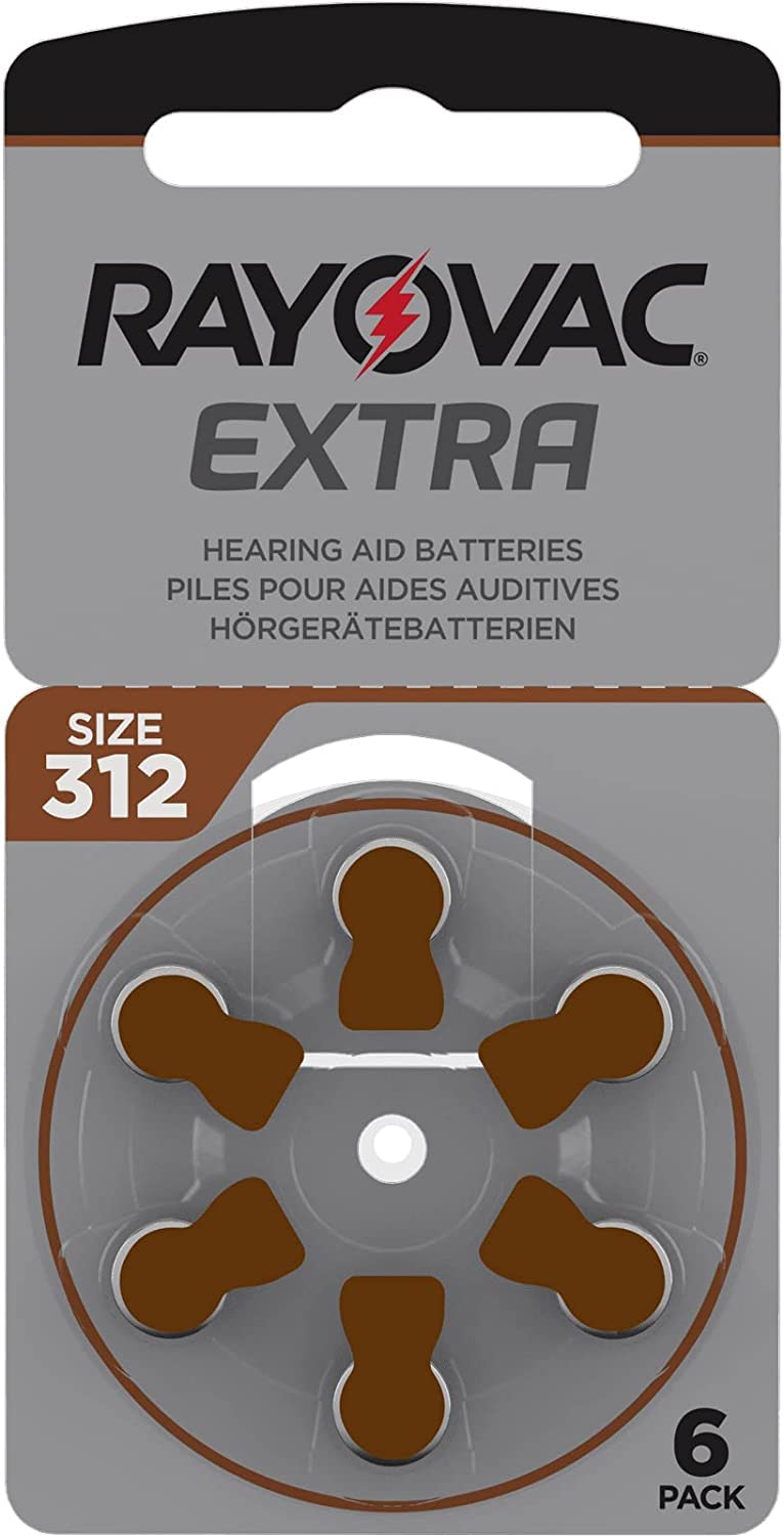 RAYOVAC Extra Advanced hearing aid batteries with Active Core Technology 312, 60 batteries - NewNest Australia