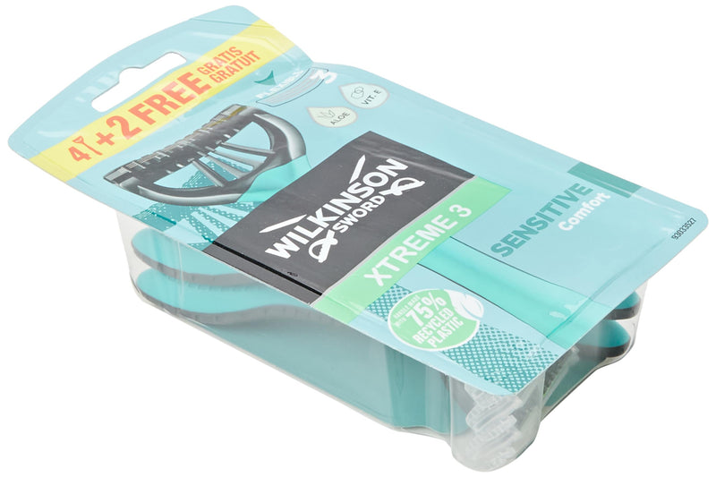 Wilkinson Sword Xtreme 3 Sensitive Disposable Razors, Pack of 6 - NewNest Australia