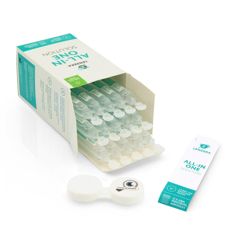 Lenzera Combination Solution Travel Size 15 X 10 Ml Monodose Ampoules + Container, 150 Ml Ideal Travel Set, Cleaning Agent With Case For Storage, Hand Luggage Airplane Compliant, All In One - NewNest Australia