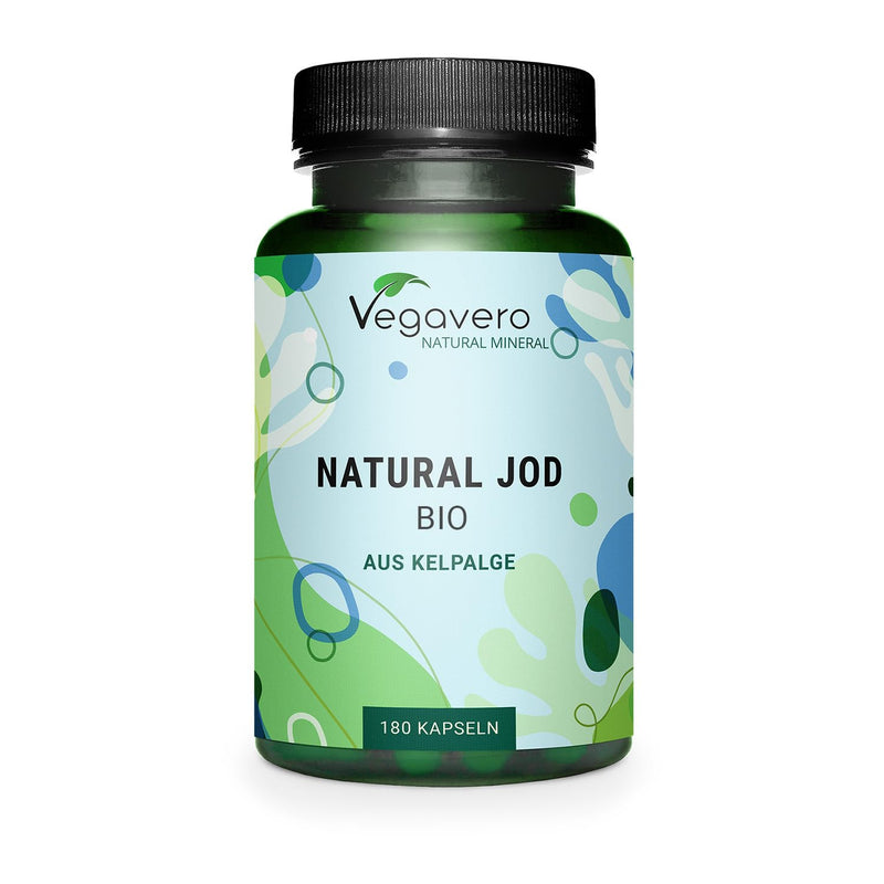 Iodine From Organic Kelp Vegavero | 100% Organic & Natural | Puresea From Scottish Brown Algae | 150 Œºg | Vegan & Without Additives | Laboratory Tested | 180 Capsules - NewNest Australia