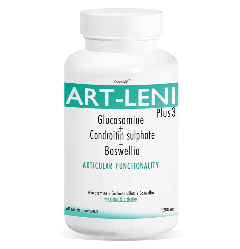 Art-Leni Plus3 Line@ | Glucosamine Chondroitin & Boswellia - 60 Cpr - Glucosamine Sulphate | Joint Health | Strengthens Bones And Joints | Cartilage | High Dosage - NewNest Australia