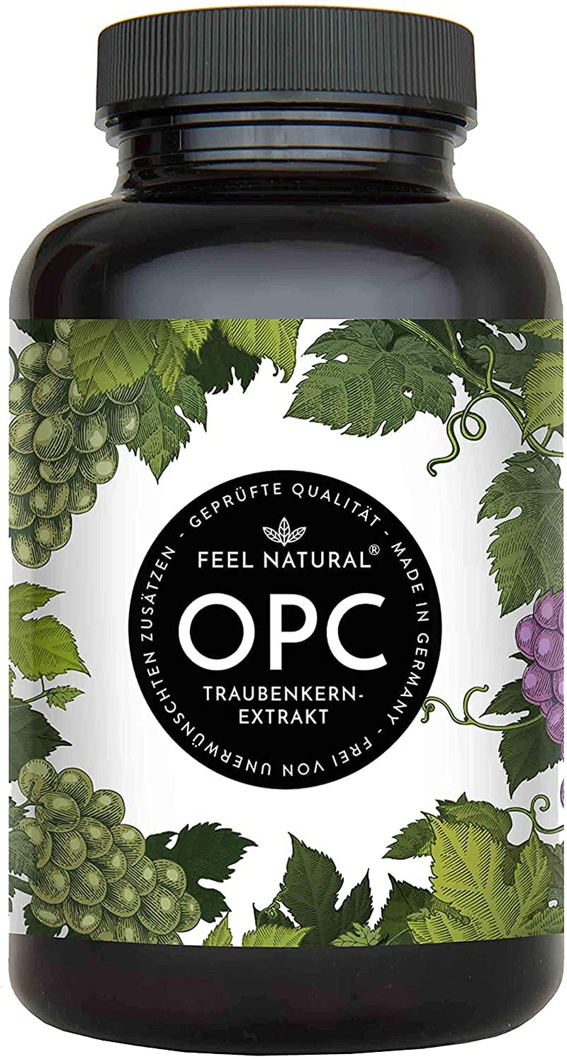 Opc Grape Seed Extract - 240 Capsules - Highest Opc Content According To Hplc - Laboratory Tested Opc From French Grapes - 1000Mg Extract With 700Mg Opc - Vegan, Produced In Germany - NewNest Australia