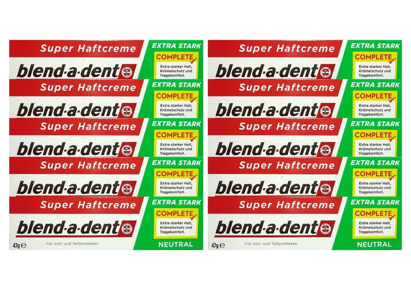 10x Blend a dent Complete adhesive cream neutral for full and partial dentures, 47g - NewNest Australia