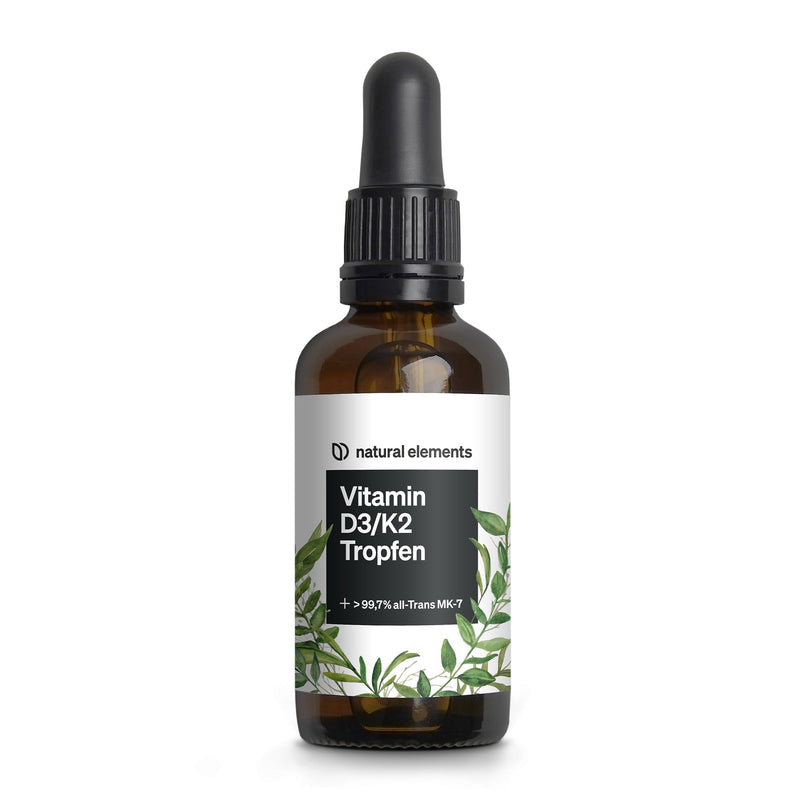 Vitamin D3 + K2 Drops 50 Ml - Premium: 99.7+% All-Trans (K2Vital From Kappa) + Highly Bioavailable D3 - Laboratory-Tested, High Dose, Liquid And Made In Germany - NewNest Australia