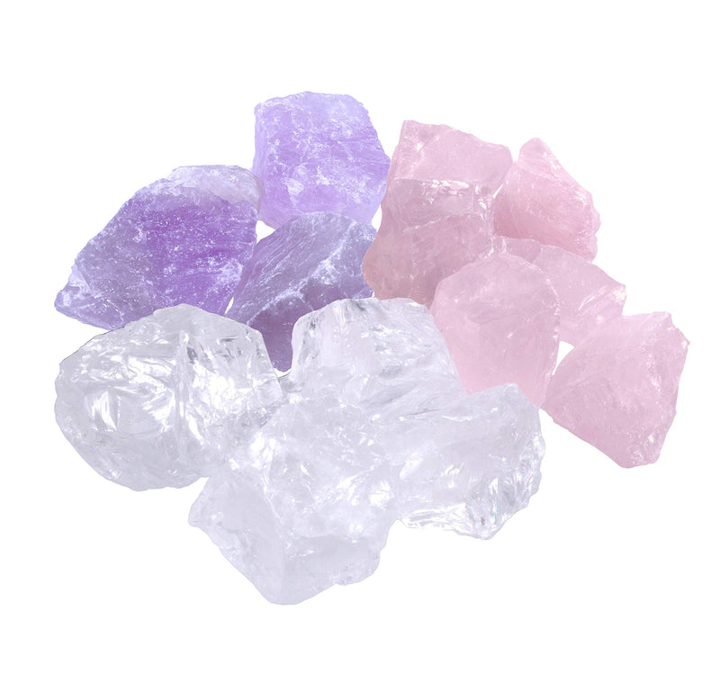 Water stones premium basic mix | Gemstone water base mixture | 100% natural raw stones | Amethyst + rose quartz + rock crystal 300g Lebensquelle Plus - NewNest Australia