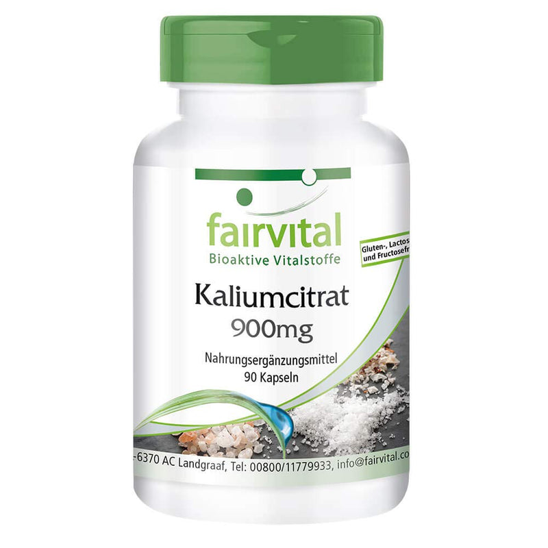 Fairvital | Potassium citrate capsules - HIGH DOSE - 300mg potassium per capsule - VEGAN - 90 capsules - NewNest Australia