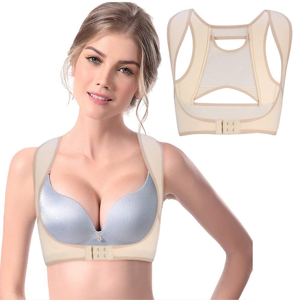 Adjustable Underwear Lady Chest Breast Support Back Shoulder Body Corrector Band Female X Art Pattern Body Sculpting/Bar Prevent Humpback Chest/Inertia Exterior Increase S - NewNest Australia