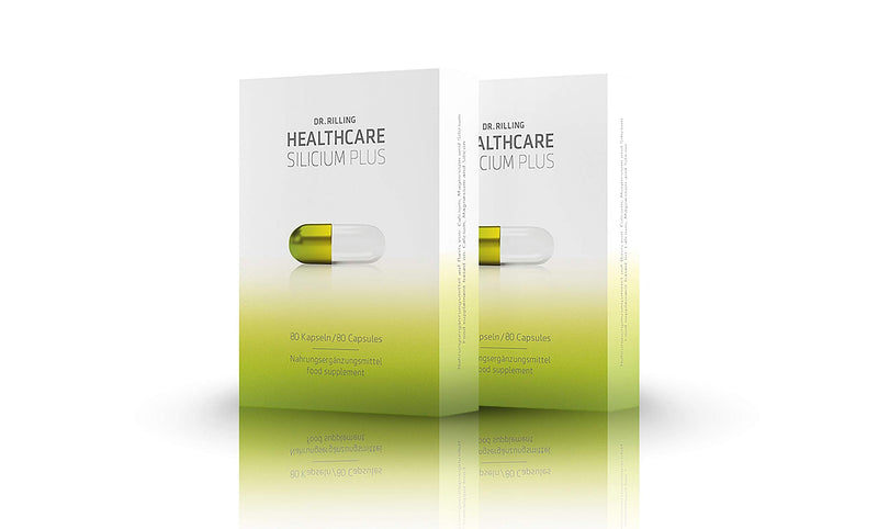 Dr. Rilling Silicon Plus - high-dose silicon with calcium & magnesium I Made in Germany I For supporting metabolism, muscles, nerves & bones I 100% vegan I 80 silicon capsules - NewNest Australia