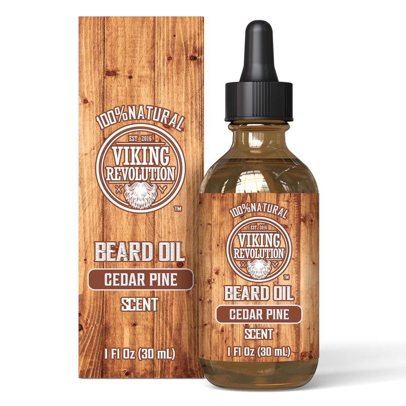 Viking Revolution - Beard Oil 30ml - Cedar Wood & Pine Fragrance - Beard Oil for Men with Organic Argan and Jojoba Oils. Softens And Strengthens The Beard And Mustache Beard Oil Beard Oil - NewNest Australia