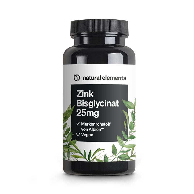 Zinc 25mg - 365 Tablets - Premium: Albion® Zinc Bisglycinate (Zinc Chelate) - Value for Money Winner 2018/2019* - Laboratory tested, high dosage and made in Germany - NewNest Australia