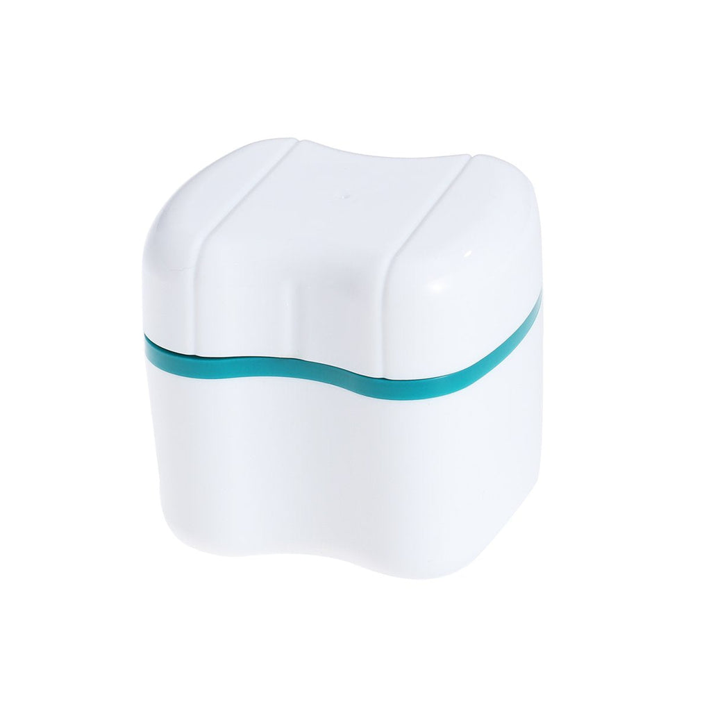 ROSENICE Prosthesis Tooth Dental False Teeth Storage Box with Rinsing Basket (Green) - NewNest Australia