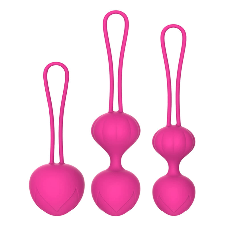 Kegel Exercise Ball, Silicone Vaginal Koro Balls For Pelvic Floor Exercises And Bladder Control, Kegel Weights Balls Toning Training Set For Women, Set Of 3 (Pink) - NewNest Australia