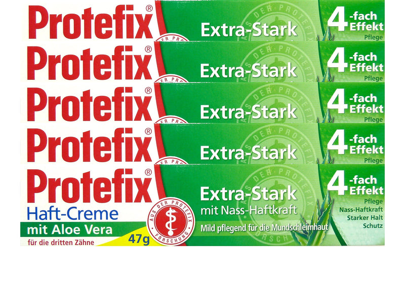 Protefix 5x Protefix Adhesive Cream Aloe Vera Extra Strong with wet adhesion, 40 ml piece - NewNest Australia