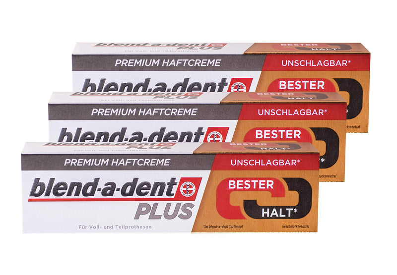 3 x 40g blend-a-dent PLUS premium adhesive cream - neutral in taste - Duokraft - NewNest Australia