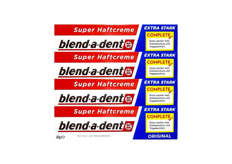 4 x 47g blend-a-dent Original Super Adhesive Cream - Extra Strong - Complete - NewNest Australia
