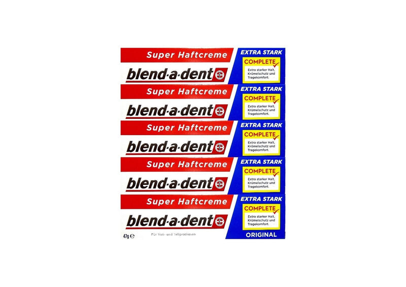 5 x 47g blend-a-dent Original Super Adhesive Cream - Extra Strong - Complete - NewNest Australia
