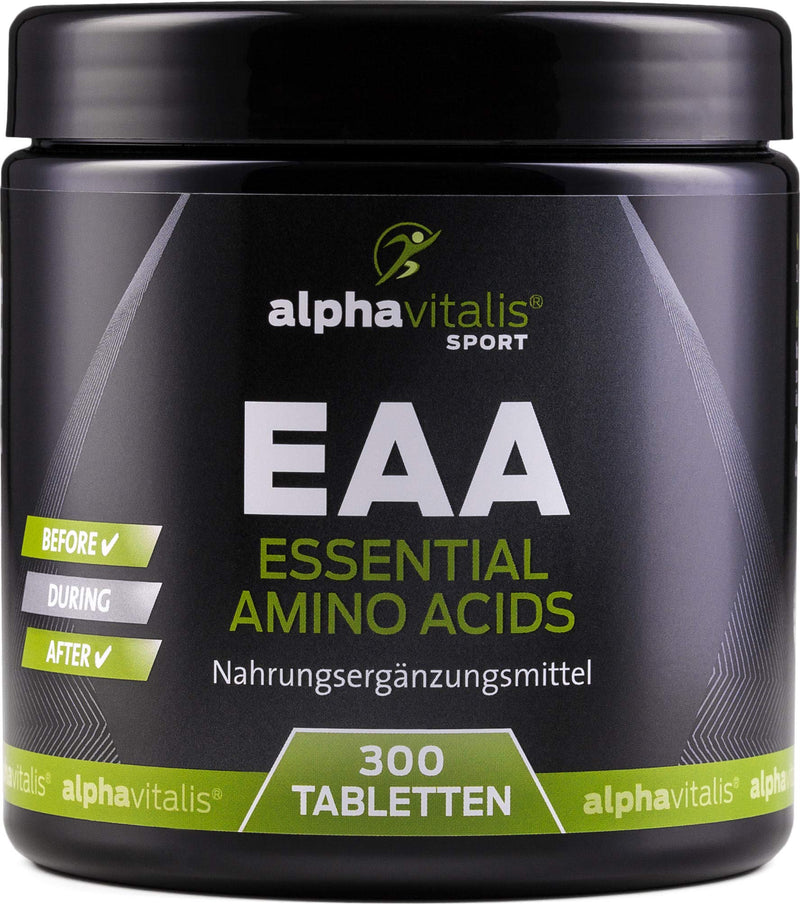 EAA tablets vegan - all 8 essential amino acids in high doses including BCAA and L-lysine - without magnesium stearate or capsules - essential amino acids 300 vegan tablets - NewNest Australia
