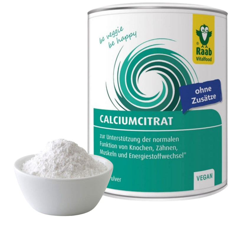 Raab Vitalfood calcium citrate powder, 90 g, vegan, easy to dose, athletes, support for muscles and bones, electrolyte balance - NewNest Australia
