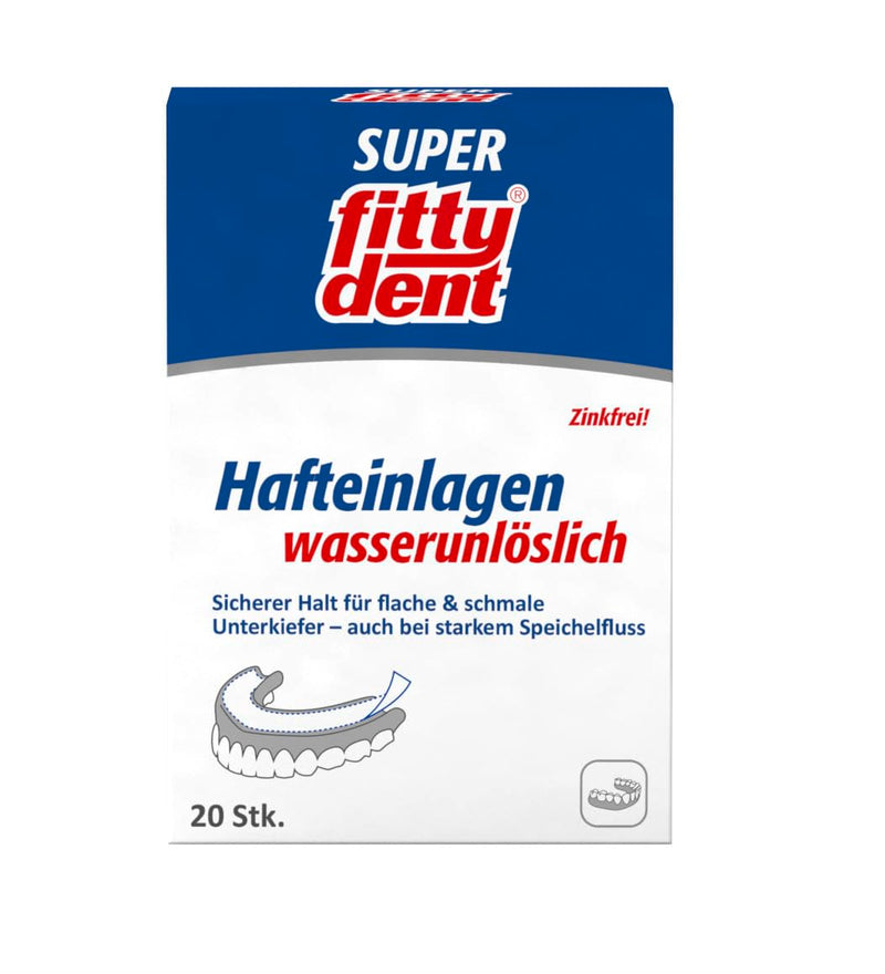 fittydent super adhesive pads comfort 20 pieces zinc-free fitty dent neutral - NewNest Australia