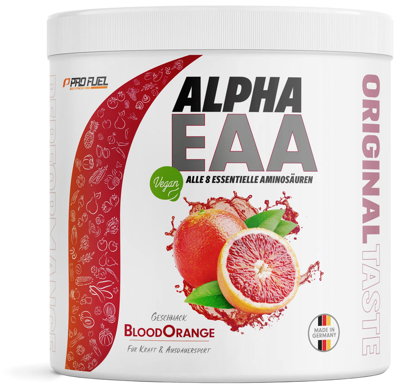 Alpha Eaa Powder 462 G All 8 Essential Amino Acids Vegan Eaas Amino Acids Powder Amino Workout Drink Made In Germany Optimal Quality Delicious Flavor (Blood Orange) - NewNest Australia