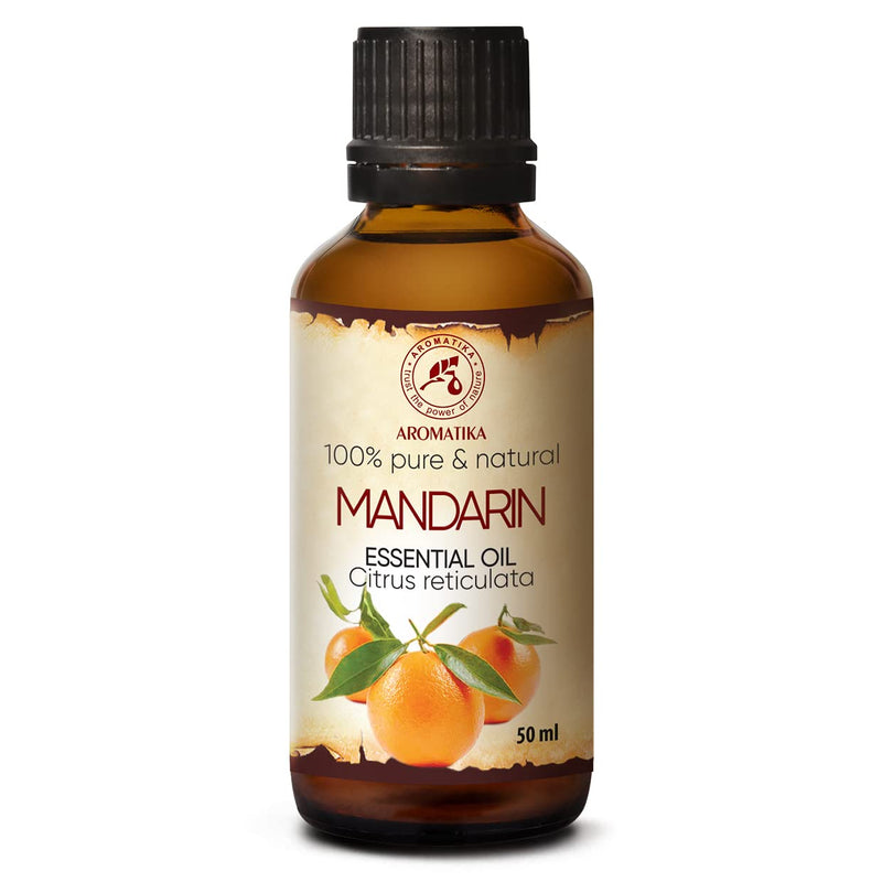 Mandarin Essential Oil 50 Ml - Citrus Reticulate - Italy - Pure & Natural - Mandarin Oil For Good Sleep - Aromatherapy - Relaxation - Oil Burner - Yellow Mandarin Oil - NewNest Australia
