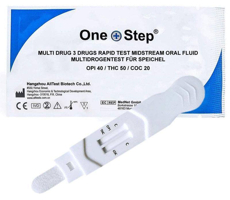 2 x One+Step Multi rapid drug test for saliva I drug test THC cocaine opiates I rapid drug tester I saliva test I 2 pieces - NewNest Australia