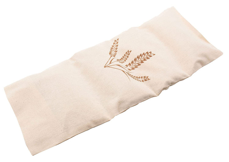 ZOLLNER grain pillow large - microwave-safe heat pillow - against tension in the neck and shoulders or colic - natural wheat grains - removable, washable cover - 20x53 cm 20 x 53 cm natural - NewNest Australia