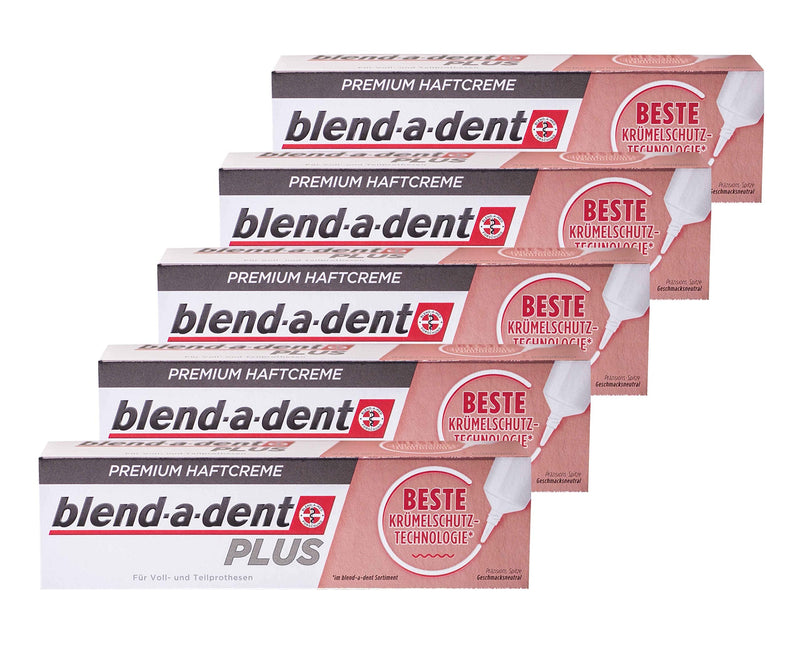 5x Blend a dent Plus Premium adhesive cream CRUMB PROTECTION 40g for full and partial dentures - NewNest Australia