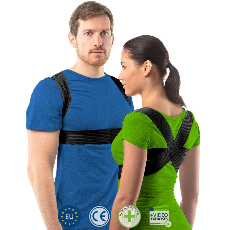 aHeal Back Support Belt & Back Straightener Men and Women - Posture Correction Back, Shoulder Strap Posture Correction, Back Support, Straight Back, Relief from Back Pain - Size 3 Black Size 3: 90-99 CM - NewNest Australia
